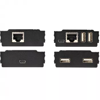 StarTech.com 4 prievadų USB 2.0 praplėtimo stotelė per vieną CAT5e/CAT6 Ethernet kabelį (RJ45) - 100 m - USB prailgintuvo adapterio rinkinys - metalinis korpusas - išorinis maitinimas - 480 Mbps