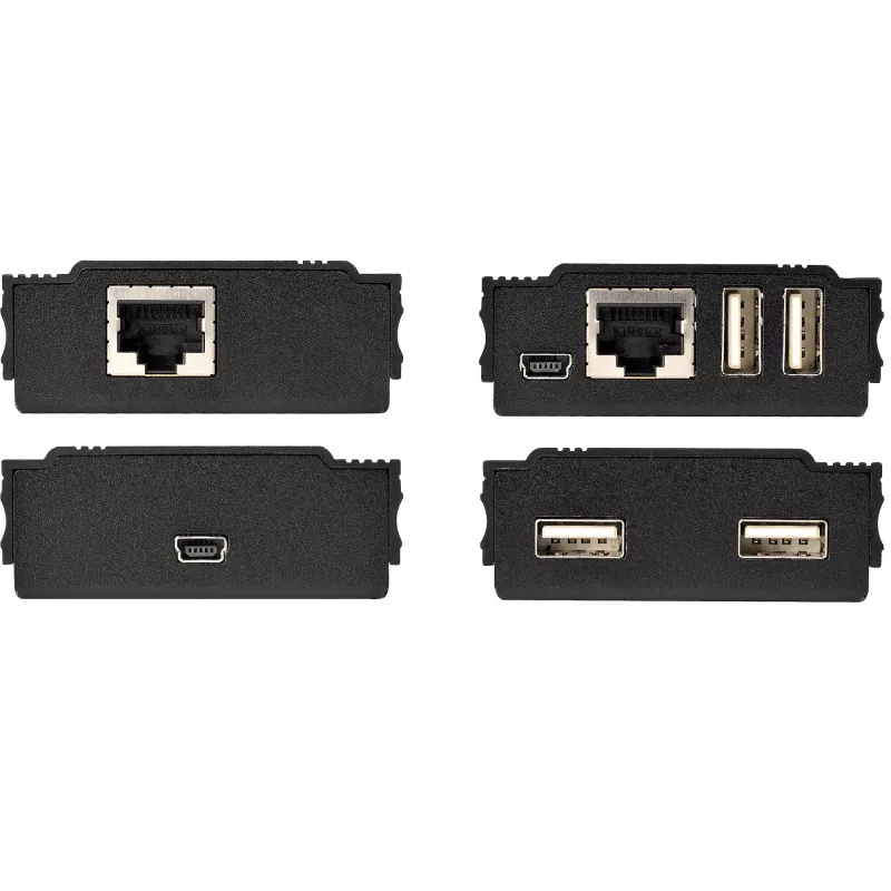 StarTech.com 4 prievadų USB 2.0 praplėtimo stotelė per vieną CAT5e/CAT6 Ethernet kabelį (RJ45) - 100 m - USB prailgintuvo adapterio rinkinys - metalinis korpusas - išorinis maitinimas - 480 Mbps