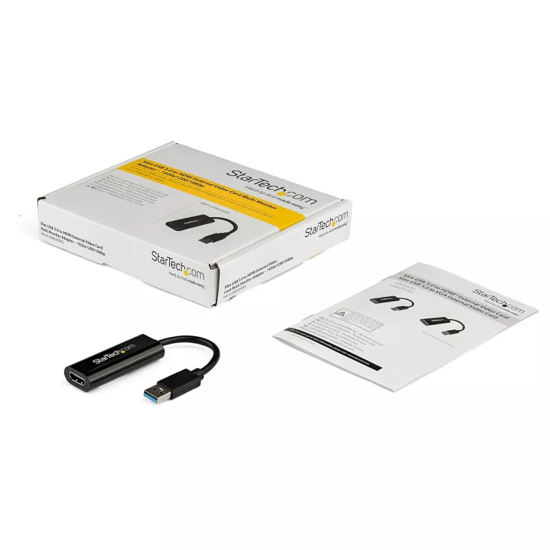 StarTech.com USB 3.0 į HDMI adapteris, USB į HDMI monitoriaus keitiklis, 1080p, skirtas Windows (nepalaiko macOS/ChromeOS/Linux) - TAA