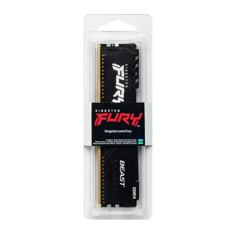 Kingston FURY Beast 16GB 3200MT/s DDR4 CL16 DIMM juoda