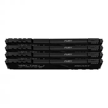 Kingston Technology FURY Beast 64GB 3600MT/s DDR4 CL18 atminties rinkinys (4 x 16 GB) juodas