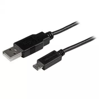 StarTech.com trumpas Micro-USB laidas - M/M - 15 cm, USB A, Micro-USB B, USB 2.0, vyriškas/vyriškas, juodas