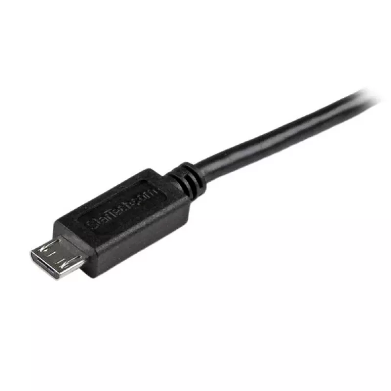 StarTech.com trumpas Micro-USB laidas - M/M - 15 cm, USB A, Micro-USB B, USB 2.0, vyriškas/vyriškas, juodas