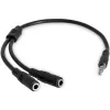 StarTech.com plonas stereo skirstytuvas - 3,5 mm kištukas į 2x 3,5 mm lizdus