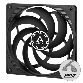 ARCTIC P14 Slim PWM PST slėgiui optimizuotas 140 mm PWM ventiliatorius su integruotu Y kabeliu