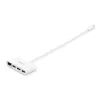 StarTech.com 3 prievadų USB-C šakotuvas su Gigabit Ethernet - USB-C į 3x USB-A - USB 3.0 šakotuvas - baltas