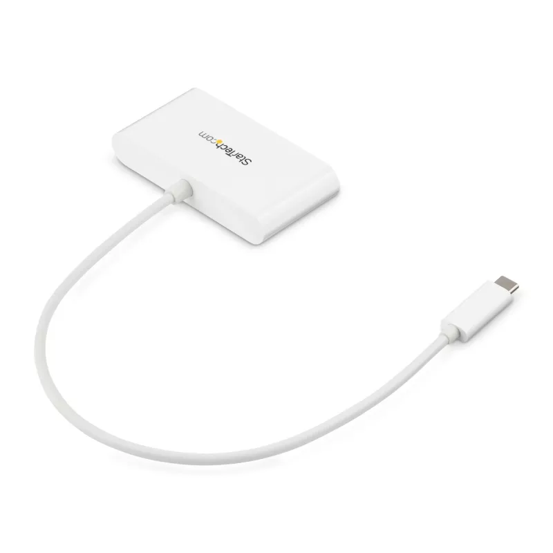 StarTech.com 3 prievadų USB-C šakotuvas su Gigabit Ethernet - USB-C į 3x USB-A - USB 3.0 šakotuvas - baltas