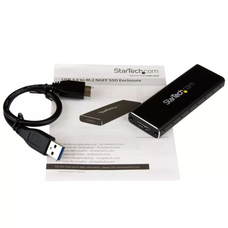 StarTech.com SM2NGFFMBU33 M.2 SSD korpusas M.2 SATA diskams – USB 3.0 (5Gbps) su UASP