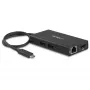 StarTech.com USB-C kelių prievadų adapteris – USB-C kelioninis dokas su 4K HDMI, 60W PD, GbE, 2x USB-A 3.0 – nešiojamas mini USB-C dokas nešiojamam kompiuteriui