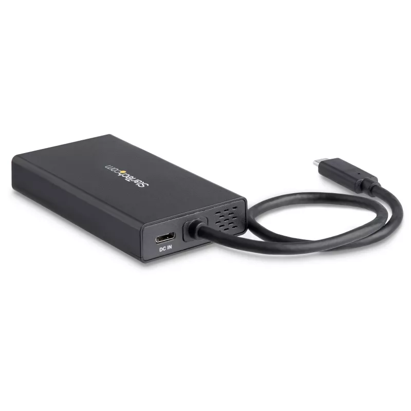 StarTech.com USB-C kelių prievadų adapteris – USB-C kelioninis dokas su 4K HDMI, 60W PD, GbE, 2x USB-A 3.0 – nešiojamas mini USB-C dokas nešiojamam kompiuteriui