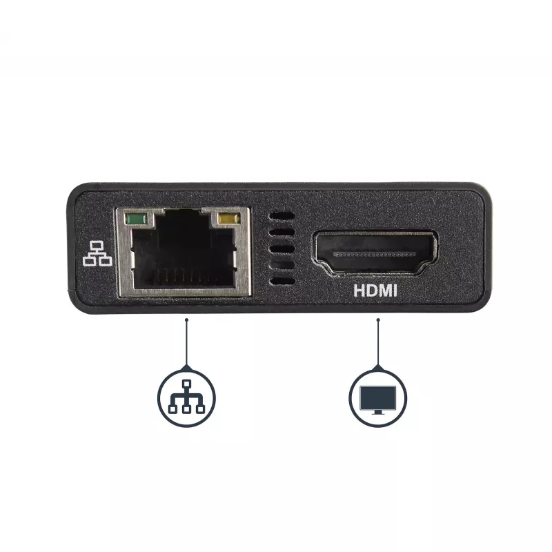 StarTech.com USB-C kelių prievadų adapteris – USB-C kelioninis dokas su 4K HDMI, 60W PD, GbE, 2x USB-A 3.0 – nešiojamas mini USB-C dokas nešiojamam kompiuteriui