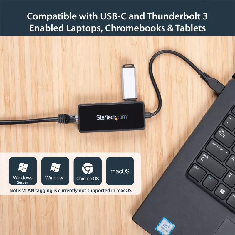 StarTech.com USB-C į Gigabit tinklo adapteris su papildomu USB 3.0 prievadu