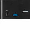 StarTech.com 2 prievadų trijų monitorių DisplayPort KVM jungiklis – 4K 60Hz UHD HDR – stalinis DP 1.2 KVM su 2 prievadų USB 3.0 centru (5Gbps) ir 4x USB 2.0 HID prievadais, garsu, klaviatūros klavišų perjungimu – TAA