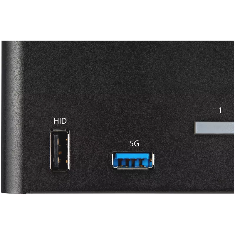 StarTech.com 2 prievadų keturių monitorių DisplayPort KVM jungiklis – 4K 60Hz UHD HDR – stalinis 4K DP 1.2 KVM su 2 prievadų USB 3.0 šakotuvu (5Gbps) ir 4x USB 2.0 HID prievadais, garsu – perjungimas klavišais – TAA