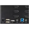 StarTech.com 2 prievadų keturių monitorių DisplayPort KVM jungiklis – 4K 60Hz UHD HDR – stalinis 4K DP 1.2 KVM su 2 prievadų USB 3.0 šakotuvu (5Gbps) ir 4x USB 2.0 HID prievadais, garsu – perjungimas klavišais – TAA