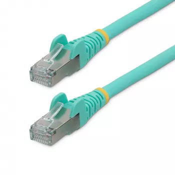 StarTech.com 50 cm CAT6a Ethernet kabelis - Aqua - Mažai dūmų, nulio halogeno (LSZH) - 10GbE 500MHz 100W PoE++ Su apsauga nuo užkabinimo RJ-45 su įtempimo mažinimo gaubtais S/FTP tinklo jungiamasis laidas