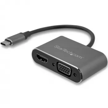 StarTech.com USB-C į VGA ir HDMI adapteris – 2-in-1 – 4K 30Hz – Kosminė pilka