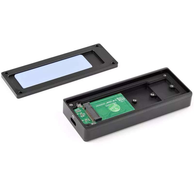 StarTech.com USB-C 10Gbps M.2 NVMe PCIe SSD korpusas - tvirtas aliuminis išorinis M.2 PCIe M-Key dėklas su IP67 - 1GB/s skaitymas/rašymas - palaiko 2230/2242/2260/2280 - suderinamas su TB3 - Mac/PC