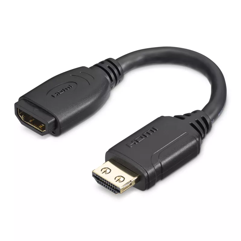 StarTech.com 15 cm HDMI prailginimo kabelis – HDMI 2.0, 4K 60Hz, vyriška–moteriška jungtis