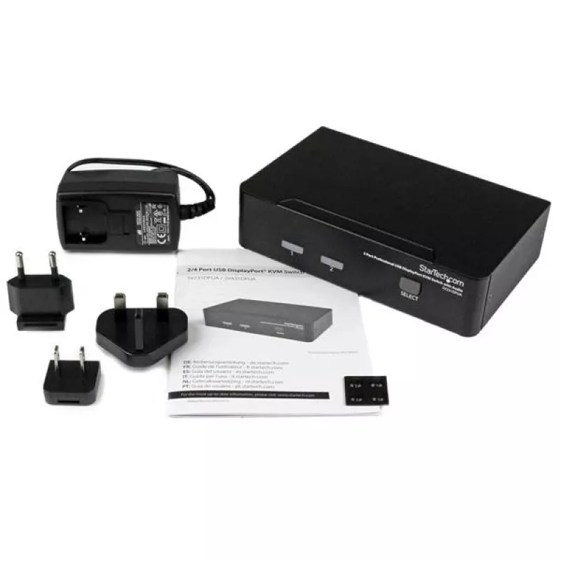 StarTech.com 2 prievadų profesionalus USB DisplayPort KVM jungiklis su garsu