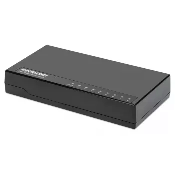 Intellinet 8 prievadų Gigabit Ethernet tinklo jungiklis, stalinis, plastikinis, IEEE 802.3az, juodas