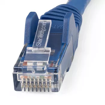 StarTech.com 50cm CAT6 Ethernet kabelis - LSZH (mažai dūmų, be halogenų) - 10 Gigabit 250MHz 100W PoE RJ45 10GbE UTP tinklo jungiamasis kabelis su apsauga nuo užkliuvimo ir įtempimo mažinimu - mėlyna, CAT 6, ETL patvirtintas, 24AWG