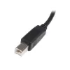 StarTech.com 3 m USB 2.0 A-B laidas, vyriški kištukai, juodas
