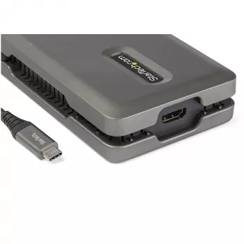 StarTech.com USB-C kelių prievadų adapteris – USB-C į 4K 60Hz HDMI 2.0 – 2 prievadų 10Gbps USB šakotuvas – 100W Power Delivery perdavimas – GbE – SD/MicroSD – USB Type-C mini dokas – 10 colių laidas
