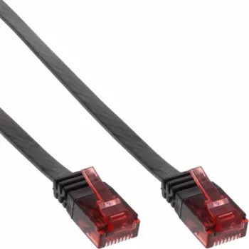 InLine Flat Ultraslim Patch Laidas U/UTP Cat.6 Gigabit paruoštas juodas 3m