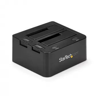 StarTech.com SDOCK2U33 Dviejų diskų USB 3.0 į SATA kietojo disko dokas, išorinis 2,5/3,5 colio SATA I/II/III SSD/HDD dokas su karšto keitimo funkcija