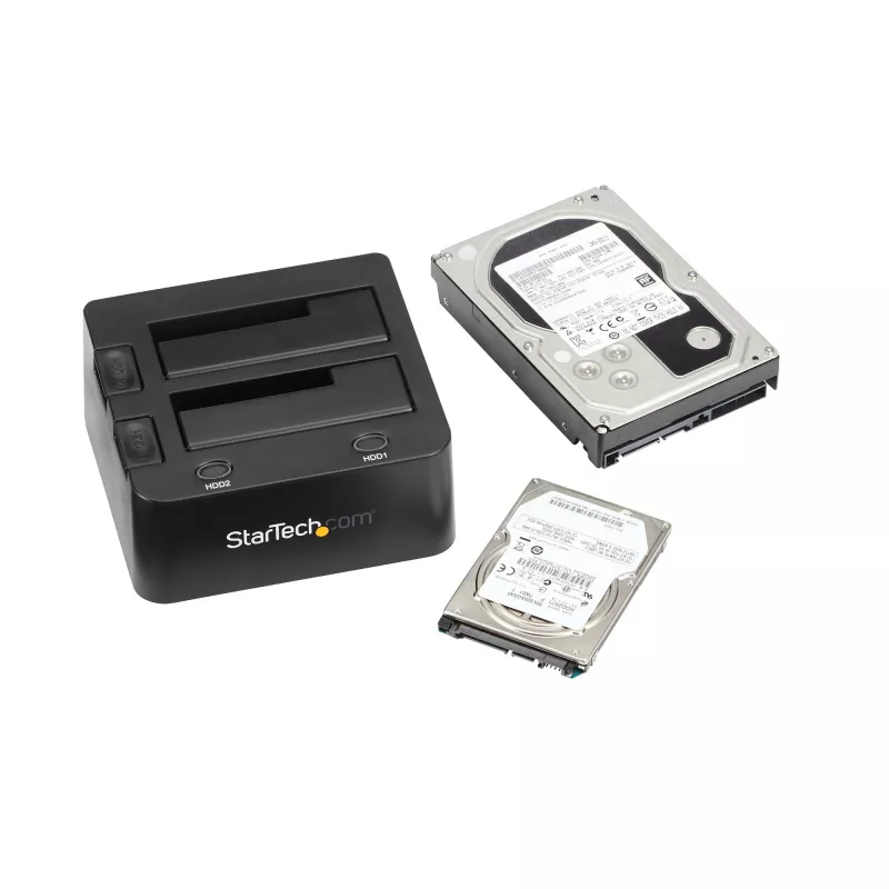 StarTech.com SDOCK2U33 Dviejų diskų USB 3.0 į SATA kietojo disko dokas, išorinis 2,5/3,5 colio SATA I/II/III SSD/HDD dokas su karšto keitimo funkcija
