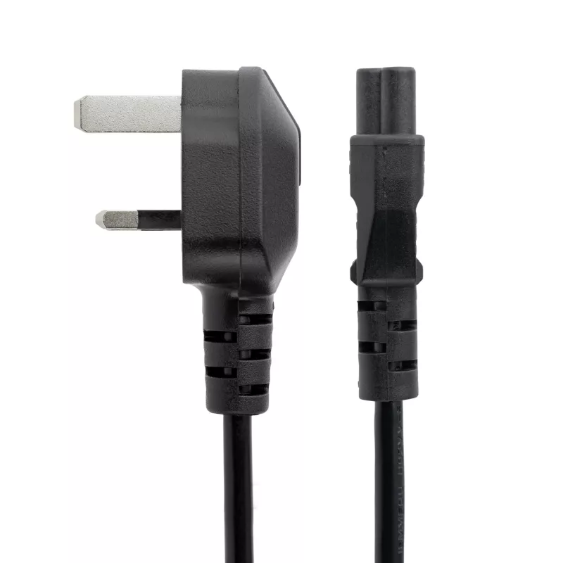 StarTech.com 2 m maitinimo laidas nešiojamam kompiuteriui, BS 1363 į C5 (dobilinis lapas), 2,5A 250V, 18AWG