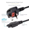 StarTech.com 2 m maitinimo laidas nešiojamam kompiuteriui, BS 1363 į C5 (dobilinis lapas), 2,5A 250V, 18AWG