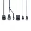 StarTech.com 2 prievadų hibridinis USB-C DisplayPort KVM jungiklis su integruotais kabeliais, 4K 60Hz, nuotolinis mygtukas / klaviatūros klavišai