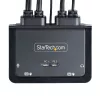 StarTech.com 2 prievadų hibridinis USB-C DisplayPort KVM jungiklis su integruotais kabeliais, 4K 60Hz, nuotolinis mygtukas / klaviatūros klavišai