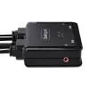 StarTech.com 2 prievadų USB-C KVM jungiklis su DisplayPort, 4K 60Hz, įmontuotais 1,2 m kabeliais, maitinamas iš USB