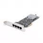StarTech.com 4 prievadų 2,5 Gbps NBASE-T PCIe tinklo plokštė, Intel I225-V, keturių prievadų kompiuterio tinklo plokštė, kelių gigabitų NIC, PCI Express serverio LAN plokštė, stalinio kompiuterio Ethernet sąsaja