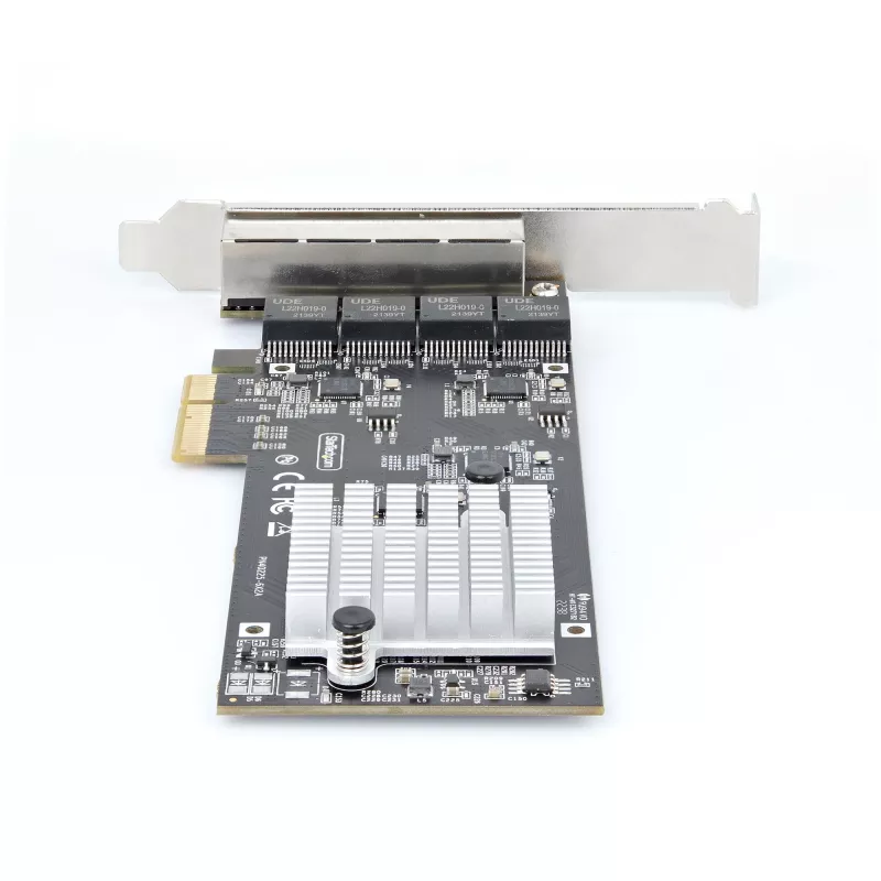 StarTech.com 4 prievadų 2,5 Gbps NBASE-T PCIe tinklo plokštė, Intel I225-V, keturių prievadų kompiuterio tinklo plokštė, kelių gigabitų NIC, PCI Express serverio LAN plokštė, stalinio kompiuterio Ethernet sąsaja