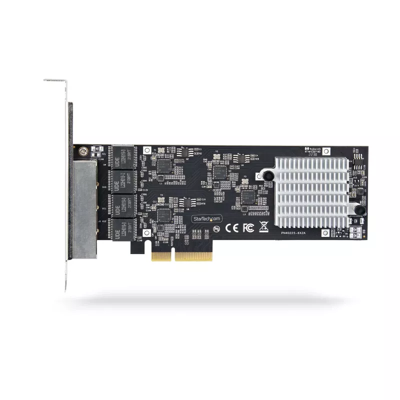 StarTech.com 4 prievadų 2,5 Gbps NBASE-T PCIe tinklo plokštė, Intel I225-V, keturių prievadų kompiuterio tinklo plokštė, kelių gigabitų NIC, PCI Express serverio LAN plokštė, stalinio kompiuterio Ethernet sąsaja