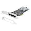 StarTech.com 4 prievadų 2,5 Gbps NBASE-T PCIe tinklo plokštė, Intel I225-V, keturių prievadų kompiuterio tinklo plokštė, kelių gigabitų NIC, PCI Express serverio LAN plokštė, stalinio kompiuterio Ethernet sąsaja