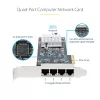 StarTech.com 4 prievadų 2,5 Gbps NBASE-T PCIe tinklo plokštė, Intel I225-V, keturių prievadų kompiuterio tinklo plokštė, kelių gigabitų NIC, PCI Express serverio LAN plokštė, stalinio kompiuterio Ethernet sąsaja