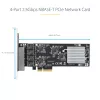 StarTech.com 4 prievadų 2,5 Gbps NBASE-T PCIe tinklo plokštė, Intel I225-V, keturių prievadų kompiuterio tinklo plokštė, kelių gigabitų NIC, PCI Express serverio LAN plokštė, stalinio kompiuterio Ethernet sąsaja