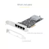 StarTech.com 4 prievadų 2,5 Gbps NBASE-T PCIe tinklo plokštė, Intel I225-V, keturių prievadų kompiuterio tinklo plokštė, kelių gigabitų NIC, PCI Express serverio LAN plokštė, stalinio kompiuterio Ethernet sąsaja