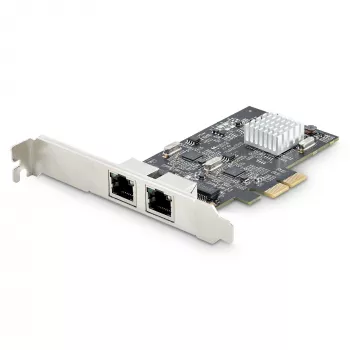 „StarTech.com“ 2 prievadų 2,5 Gbps NBASE-T PCIe tinklo plokštė su Intel I225-V, dviejų prievadų kompiuterio tinklo kortelė, kelių gigabitų NIC, PCI Express serverio LAN kortelė, darbalaukio Ethernet sąsaja