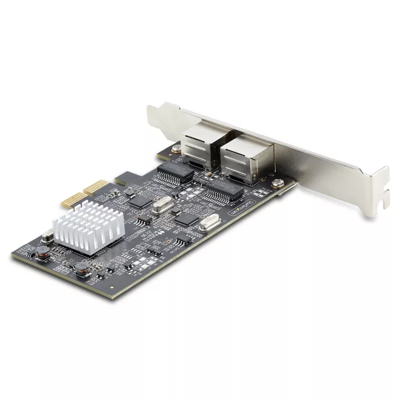 „StarTech.com“ 2 prievadų 2,5 Gbps NBASE-T PCIe tinklo plokštė su Intel I225-V, dviejų prievadų kompiuterio tinklo kortelė, kelių gigabitų NIC, PCI Express serverio LAN kortelė, darbalaukio Ethernet sąsaja