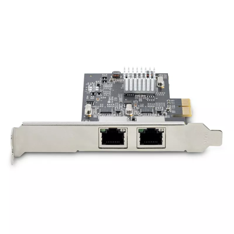 „StarTech.com“ 2 prievadų 2,5 Gbps NBASE-T PCIe tinklo plokštė su Intel I225-V, dviejų prievadų kompiuterio tinklo kortelė, kelių gigabitų NIC, PCI Express serverio LAN kortelė, darbalaukio Ethernet sąsaja