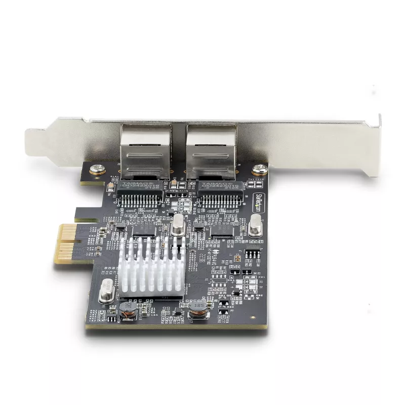 „StarTech.com“ 2 prievadų 2,5 Gbps NBASE-T PCIe tinklo plokštė su Intel I225-V, dviejų prievadų kompiuterio tinklo kortelė, kelių gigabitų NIC, PCI Express serverio LAN kortelė, darbalaukio Ethernet sąsaja