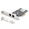 „StarTech.com“ 2 prievadų 2,5 Gbps NBASE-T PCIe tinklo plokštė su Intel I225-V, dviejų prievadų kompiuterio tinklo kortelė, kelių gigabitų NIC, PCI Express serverio LAN kortelė, darbalaukio Ethernet sąsaja