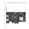 „StarTech.com“ 2 prievadų 2,5 Gbps NBASE-T PCIe tinklo plokštė su Intel I225-V, dviejų prievadų kompiuterio tinklo kortelė, kelių gigabitų NIC, PCI Express serverio LAN kortelė, darbalaukio Ethernet sąsaja