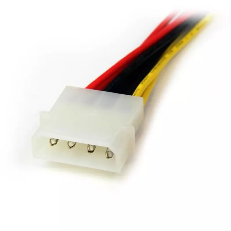 StarTech.com 12 colių LP4 į 2x SATA maitinimo Y adapterio laidas, Molex (4 kontaktų), 2 x SATA 15 kontaktų, 0,304 m, vyriškas, tiesus